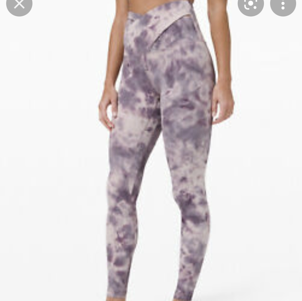 Lululemon Align Pant 28" Criss Cross Waist Diamond Dye Pink Bliss Graphite Purpl